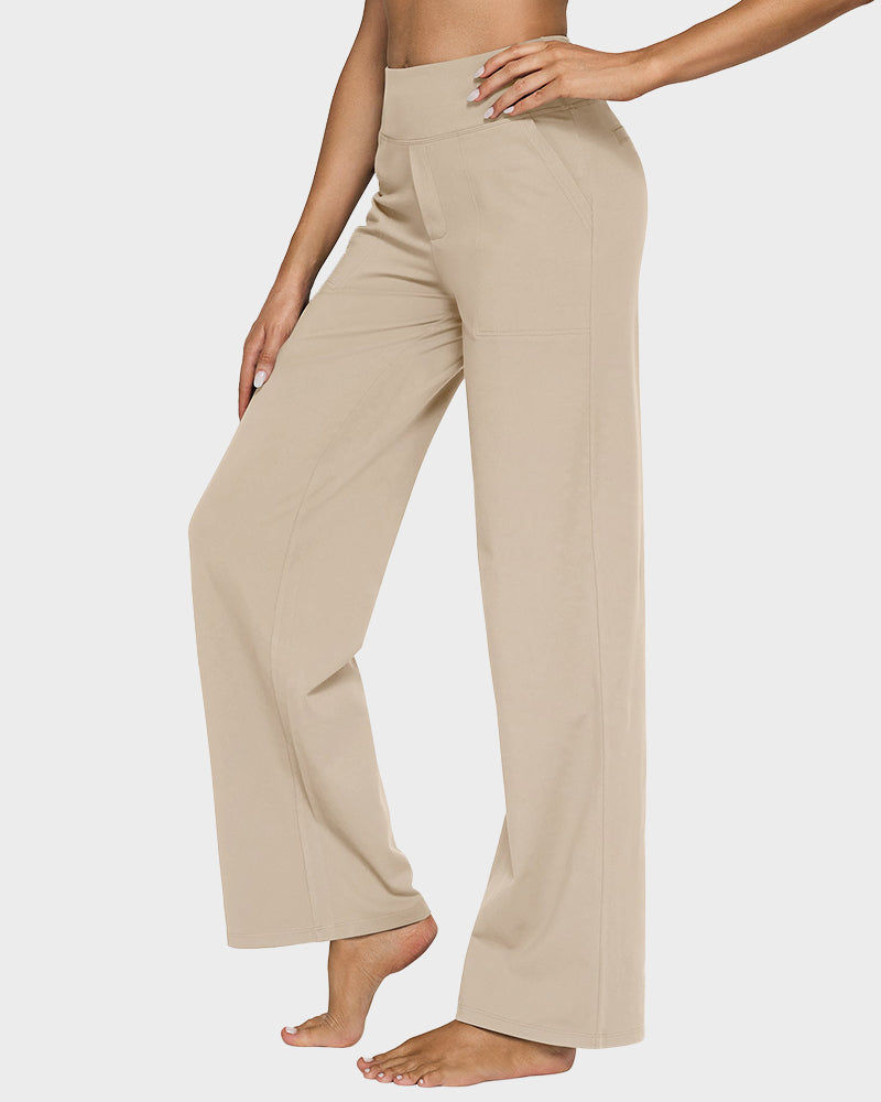 Élégancia™ – High-Waisted Wide Leg Pants with Chic Comfort