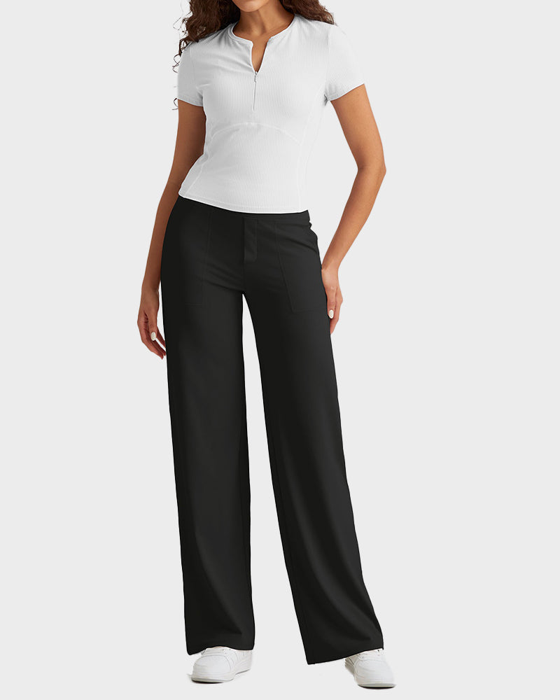 Élégancia™ – High-Waisted Wide Leg Pants with Chic Comfort