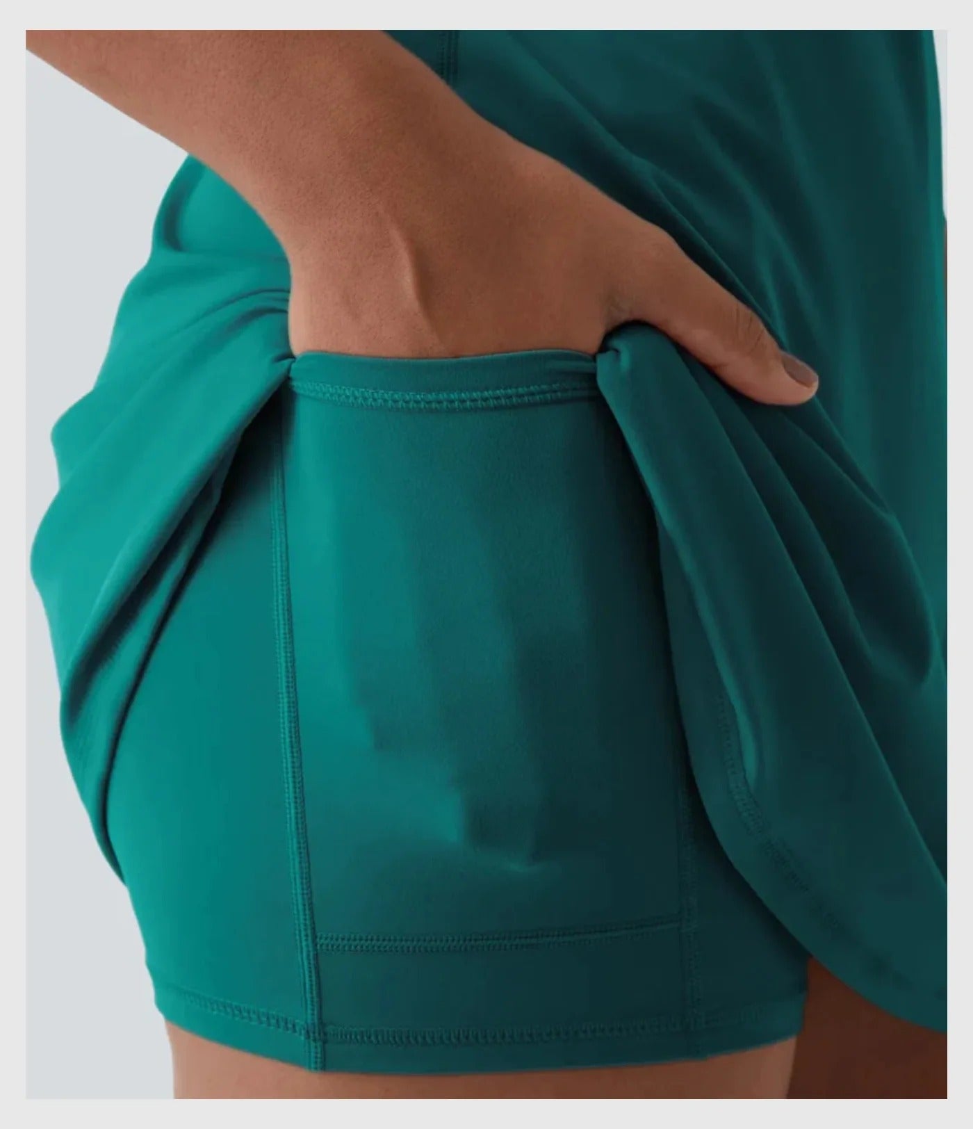 AquaVibe™ – Chic Swim Dress with Built-In Shorts
