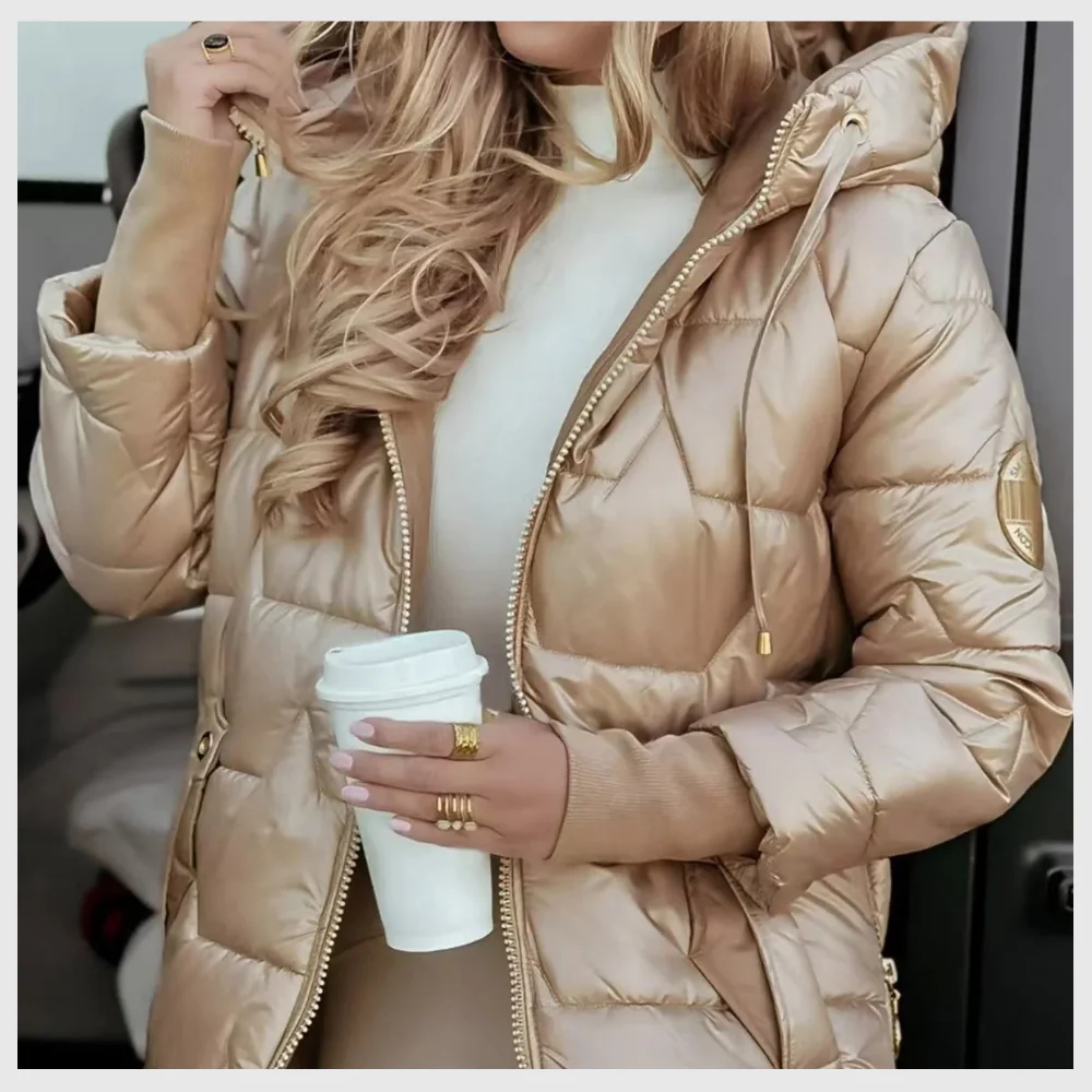 Lunavia™ – Quilted Coat with Cozy Hood