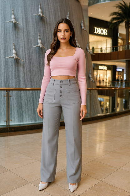 Women's Casual High Waist Stretch Pants
