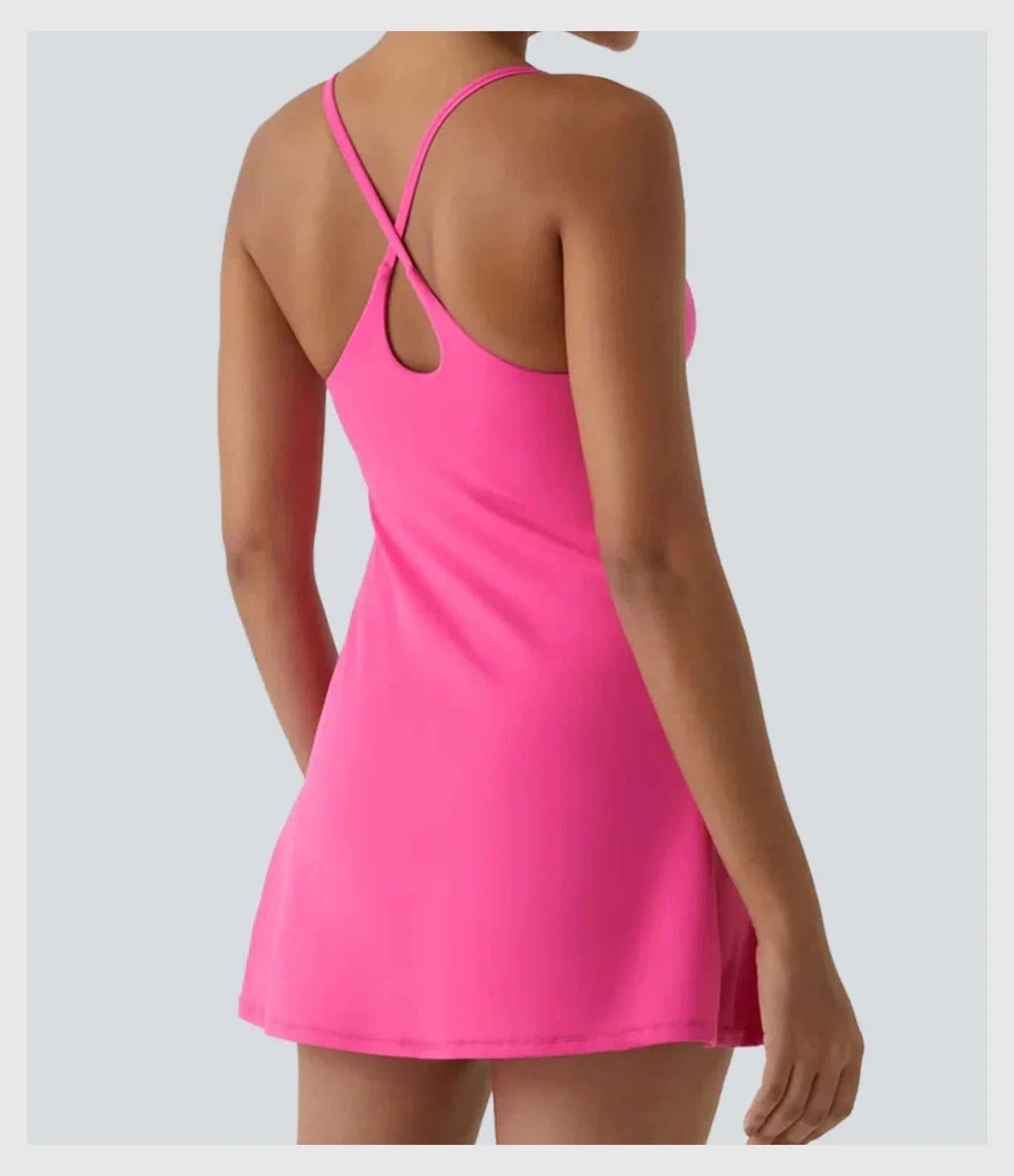 AquaVibe™ – Chic Swim Dress with Built-In Shorts
