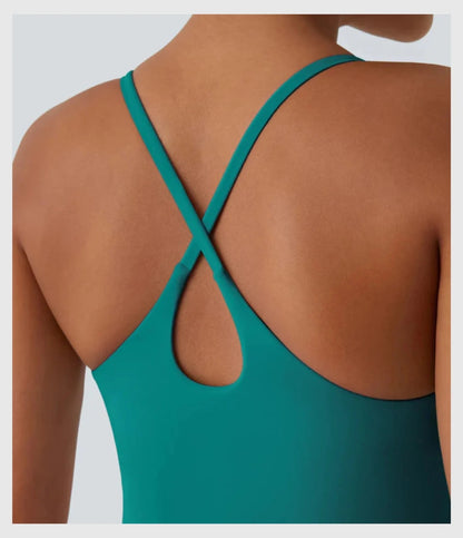 AquaVibe™ – Chic Swim Dress with Built-In Shorts