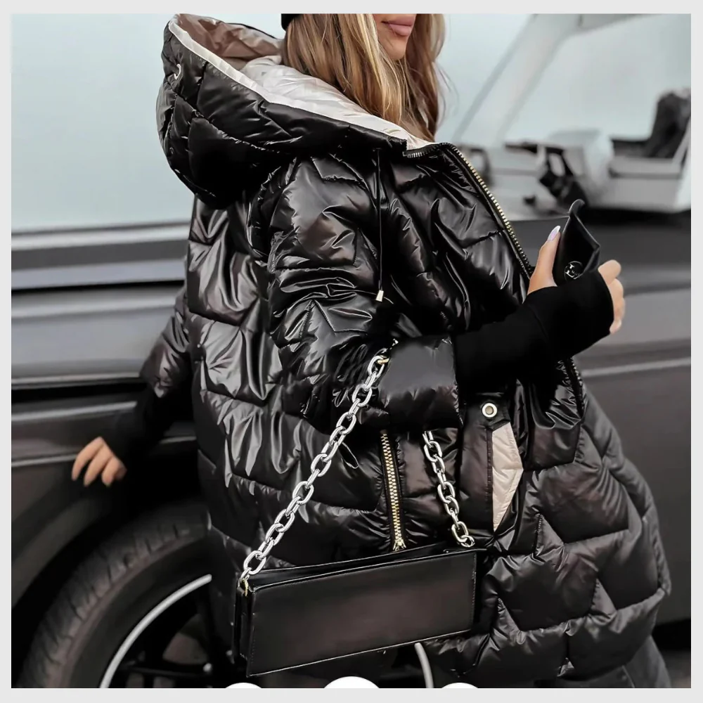 Lunavia™ – Quilted Coat with Cozy Hood