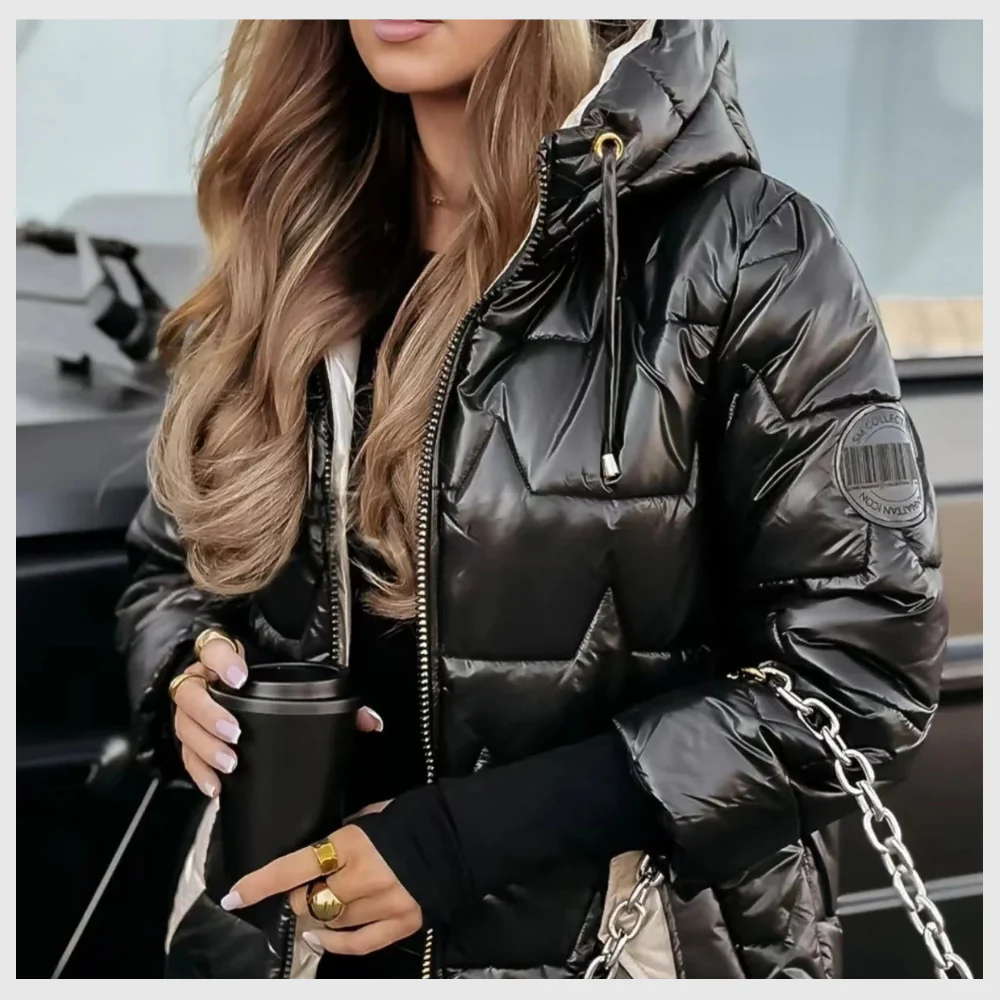 Lunavia™ – Quilted Coat with Cozy Hood