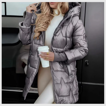 Lunavia™ – Quilted Coat with Cozy Hood