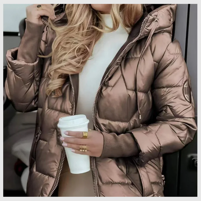 Lunavia™ – Quilted Coat with Cozy Hood