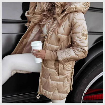Lunavia™ – Quilted Coat with Cozy Hood
