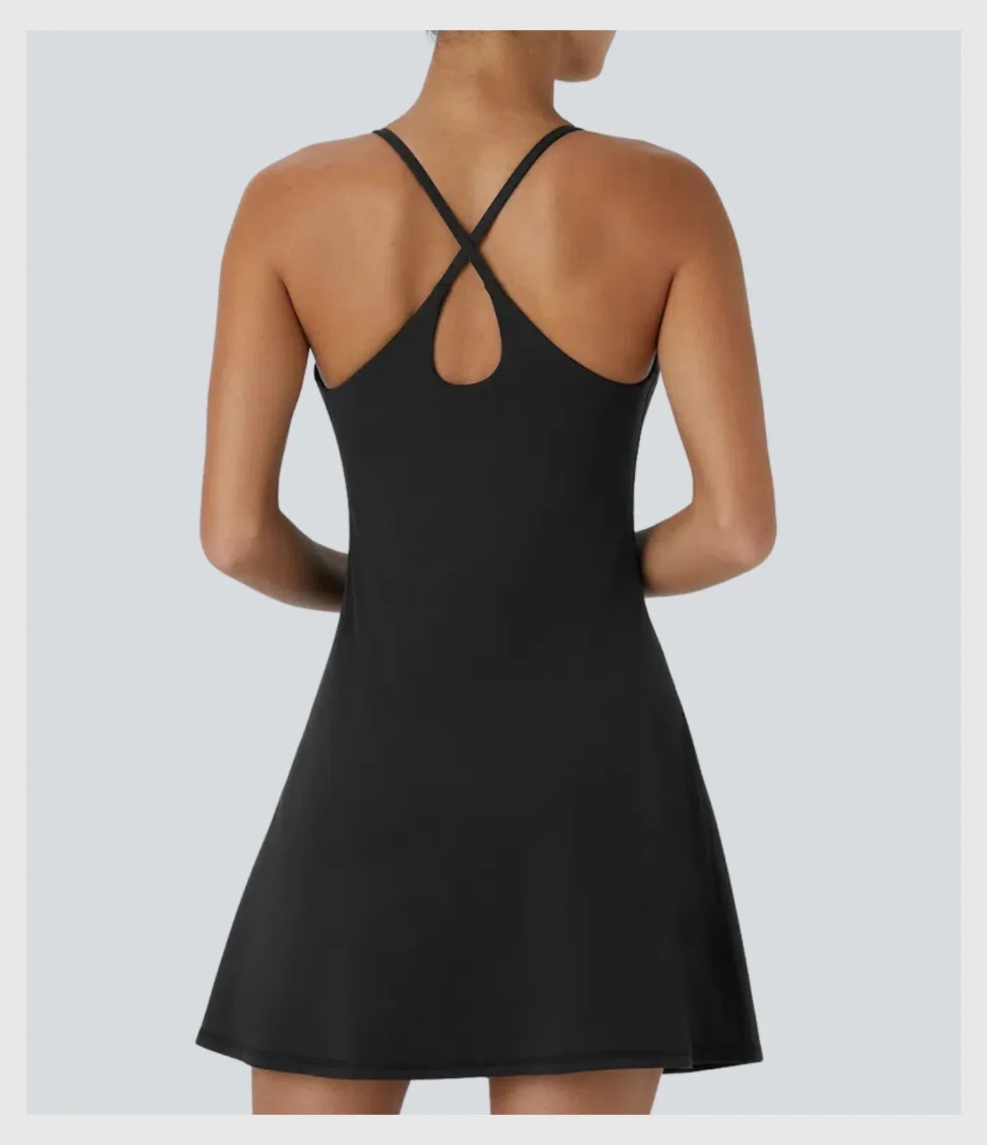 AquaVibe™ – Chic Swim Dress with Built-In Shorts